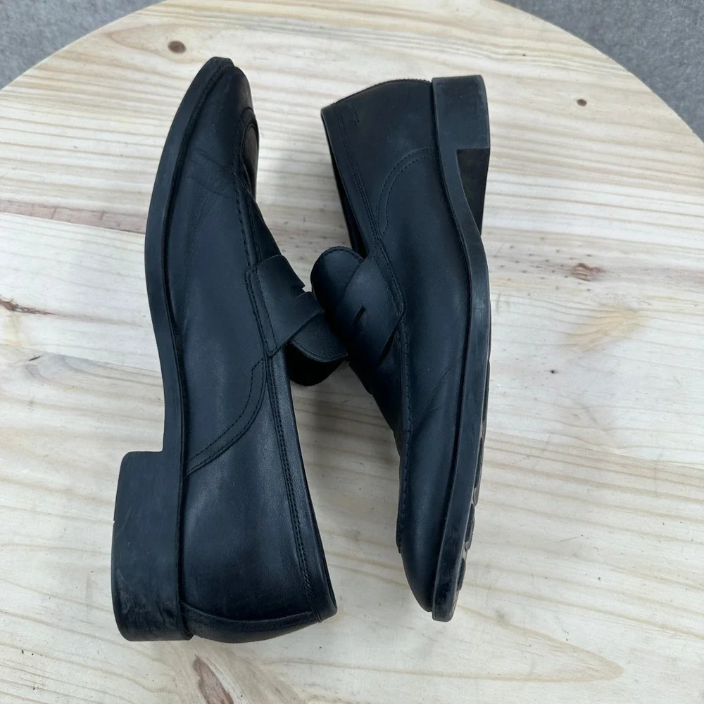 Cole Haan Penny Loafers Mens‎ 9.5 Black Leather Classic Dress Shoes